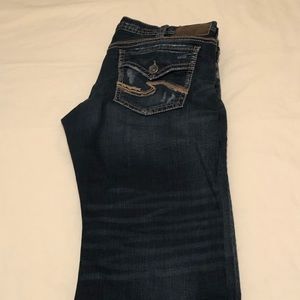 Mens silver jeans